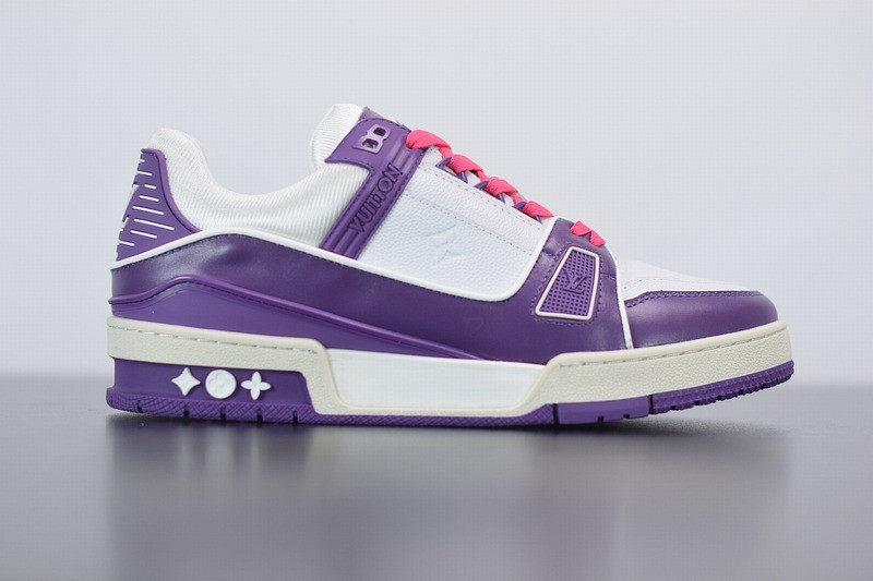 Louis Vuitton LV Trainer Sneaker Low White Purple