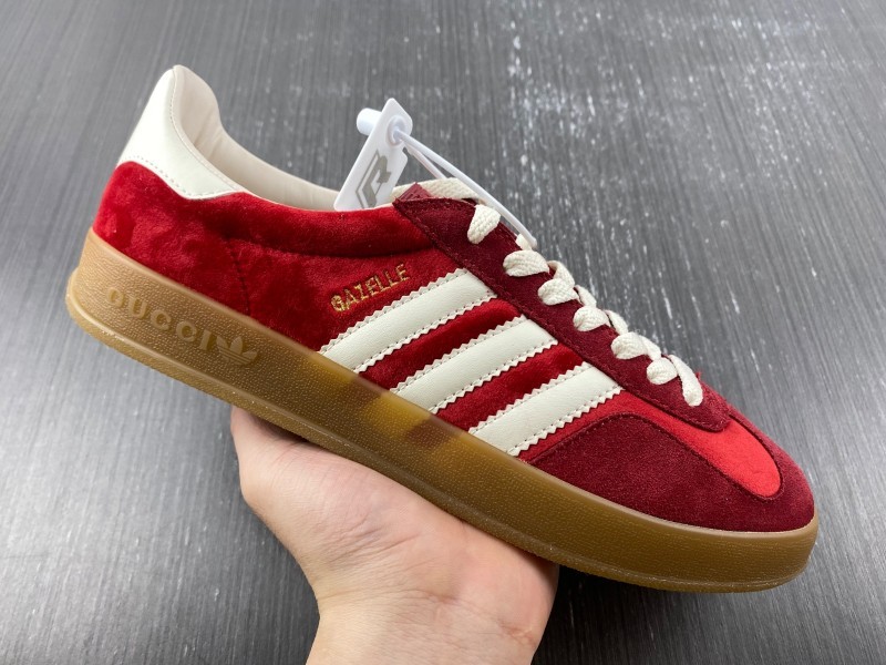 GU*CCI X GAZELLE SHOES DARK GREEN/CLOUD WHITE/GUM