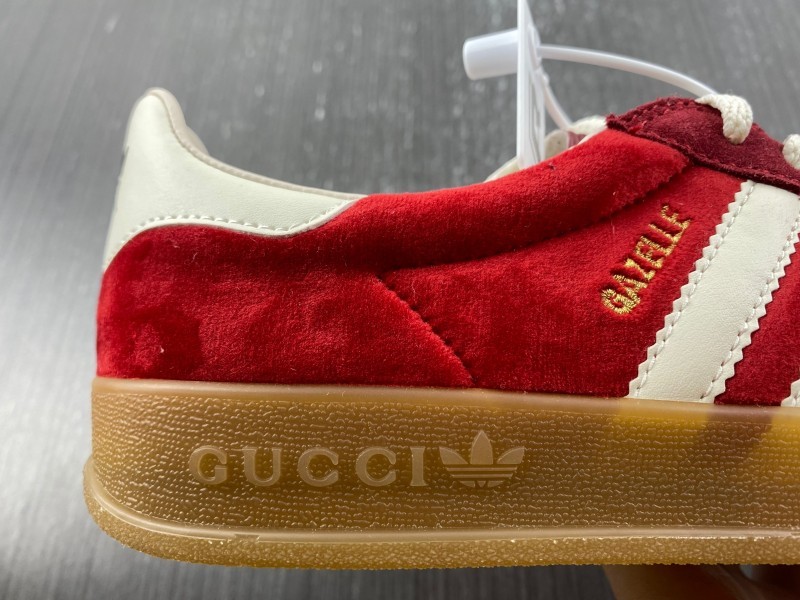 GU*CCI X GAZELLE SHOES DARK GREEN/CLOUD WHITE/GUM