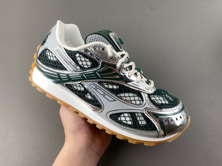 Bottega Veneta Orbit 运动鞋 “Biliard Green Silver”