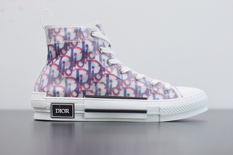 Dior B23 High Top Red Blue Oblique