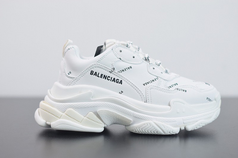 Balenciaga Triple S Allover Logo White