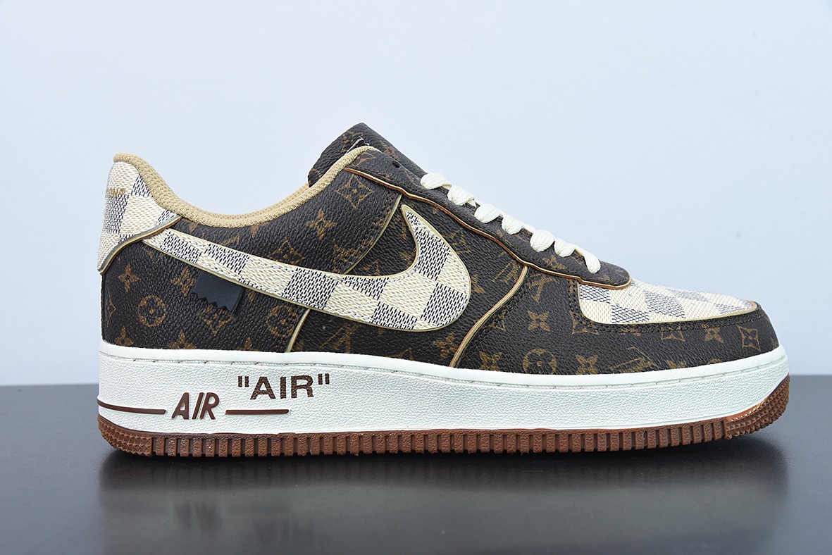 Nike Air force 1Low Louis Vuitton Monogram Brown Damier Azur