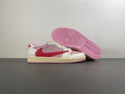 LJR Batch Travis Scott × AJ1 Low "Shy Pink